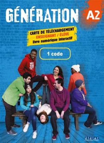 Picture of GENERATION 2 (A2) - LIVRE + CAHIER NUMERIQUES INTERACTIFS - CARTE ENSEIGNANT / ELEVE - 1 CODE