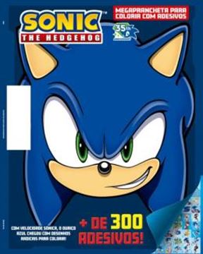 Imagem de SONIC MEGAPRANCHETA PARA COLORIR COM ADESIVOS